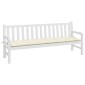 vidaXL Μαξιλάρι Πάγκου Κήπου Κρεμ 200x50x7 εκ. Ύφασμα Oxford