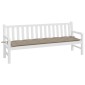 vidaXL Μαξιλάρι Πάγκου Κήπου Taupe 200x50x7 εκ. Ύφασμα Oxford