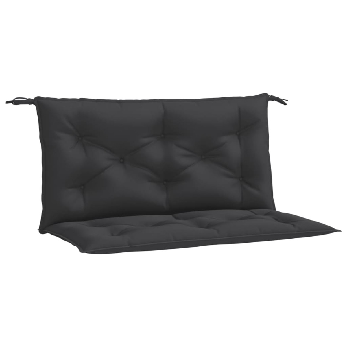 vidaXL Μαξιλάρια Πάγκου Κήπου 2 τεμ. Μαύρο 100x50x7cm Ύφασμα Oxford