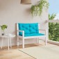 vidaXL Μαξιλάρια Πάγκου Κήπου 2 τεμ. Τιρκουάζ 100x50x7 εκ. Υφασμάτινα