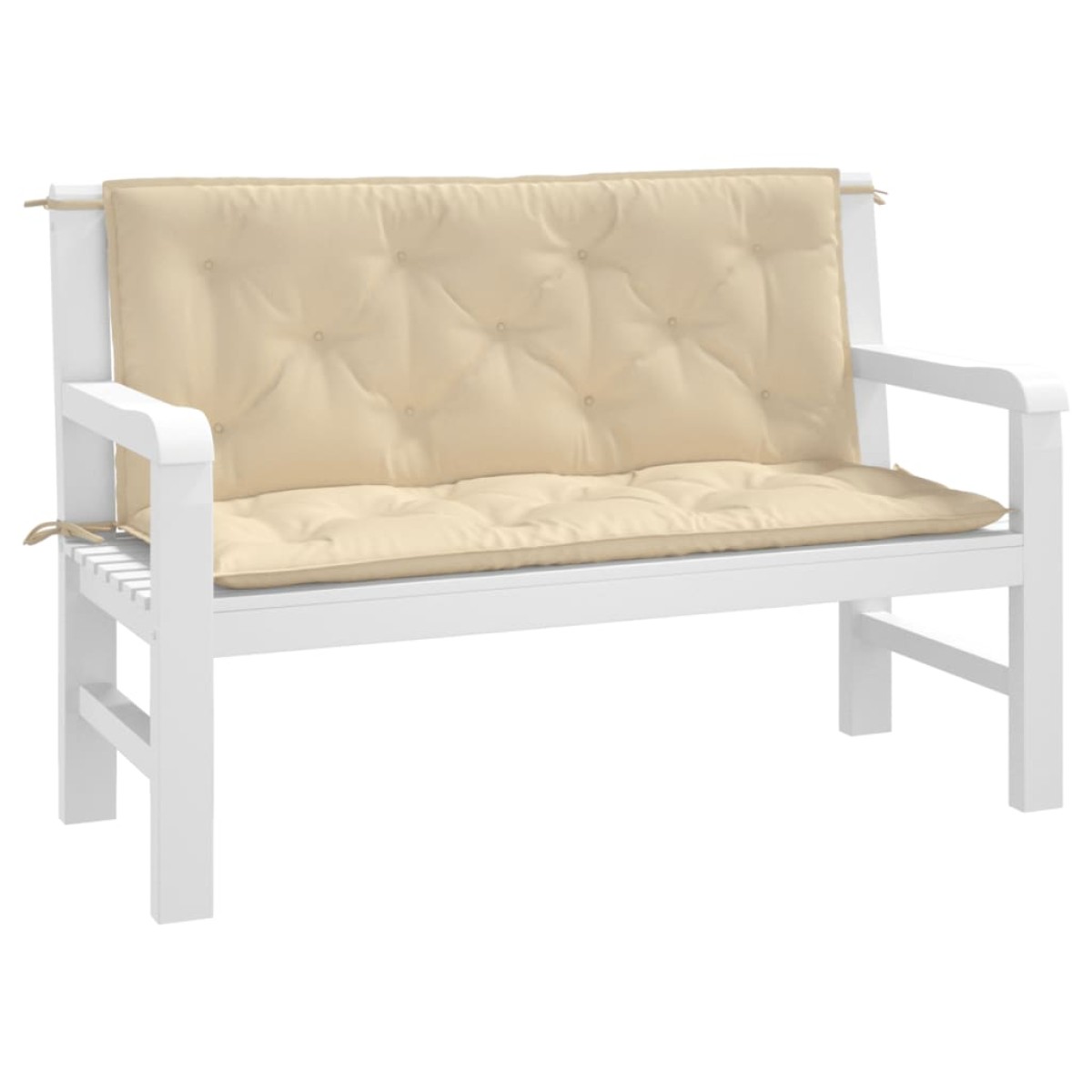 vidaXL Μαξιλάρια Πάγκου Κήπου 2 τεμ. Μπεζ 120x50x7cm Ύφασμα Oxford