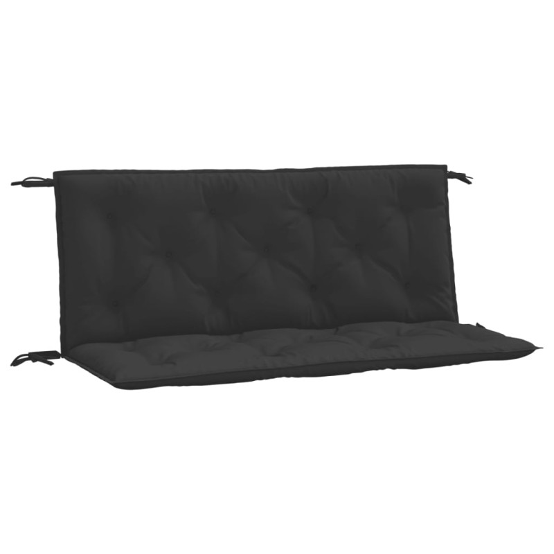 vidaXL Μαξιλάρια Πάγκου Κήπου 2 τεμ. Μαύρο 120x50x7cm Ύφασμα Oxford