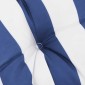 vidaXL Μαξιλάρια Πάγκου 2 τεμ. Μπλε & Λευκό Ριγέ 120x50x7εκ Υφασμάτινα