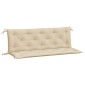 vidaXL Μαξιλάρια Πάγκου Κήπου 2 τεμ. Μπεζ 150x50x7cm Ύφασμα Oxford
