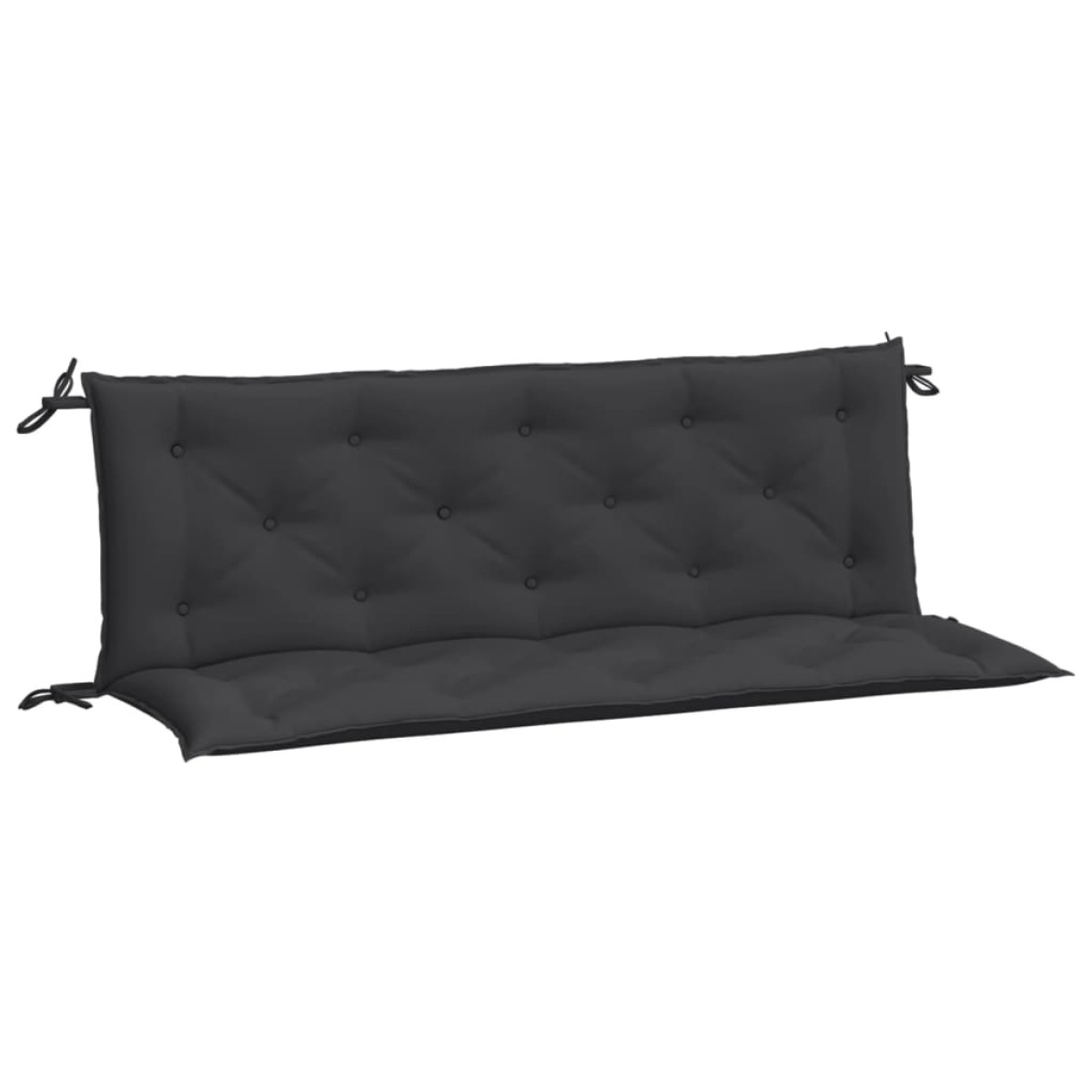 vidaXL Μαξιλάρια Πάγκου Κήπου 2 τεμ. Μαύρο 150x50x7cm Ύφασμα Oxford