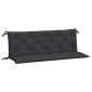 vidaXL Μαξιλάρια Πάγκου Κήπου 2 τεμ. Μαύρο 150x50x7cm Ύφασμα Oxford