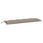 vidaXL Μαξιλάρια Πάγκου Κήπου 2 τεμ. Taupe 150x50x7cm Ύφασμα Oxford