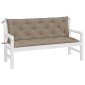 vidaXL Μαξιλάρια Πάγκου Κήπου 2 τεμ. Taupe 150x50x7cm Ύφασμα Oxford