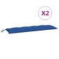 vidaXL Μαξιλάρια Πάγκου Κήπου 2 τεμ. Μπλε 150x50x7cm Ύφασμα Oxford
