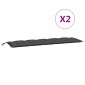 vidaXL Μαξιλάρια Πάγκου Κήπου 2 τεμ. Ανθρακί 180x50x7cm Ύφασμα Oxford
