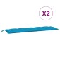 vidaXL Μαξιλάρια Πάγκου Κήπου 2 τεμ. γαλάζιο 180x50x7cm Ύφασμα Oxford