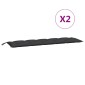 vidaXL Μαξιλάρια Πάγκου Κήπου 2 τεμ. Μαύρο 180x50x7cm Ύφασμα Oxford