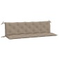 vidaXL Μαξιλάρια Πάγκου Κήπου 2 τεμ. Taupe 180x50x7cm Ύφασμα Oxford