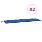 vidaXL Μαξιλάρια Πάγκου Κήπου 2 τεμ. Μπλε 180x50x7cm Ύφασμα Oxford