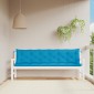 vidaXL Μαξιλάρια Πάγκου Κήπου 2 τεμ. γαλάζιο 200x50x7cm Ύφασμα Oxford