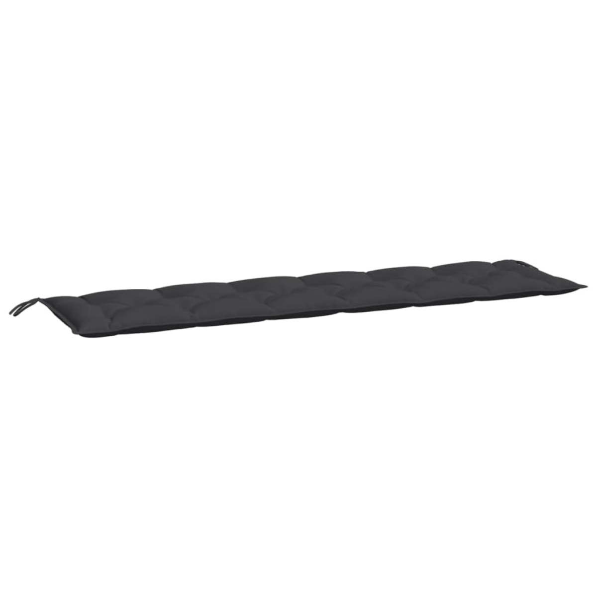 vidaXL Μαξιλάρια Πάγκου Κήπου 2 τεμ. Μαύρο 200x50x7cm Ύφασμα Oxford