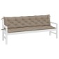 vidaXL Μαξιλάρια Πάγκου Κήπου 2 τεμ. Taupe 200x50x7cm Ύφασμα Oxford