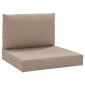 vidaXL Μαξιλάρια Παλέτας 2 τεμ. Taupe Ύφασμα Oxford