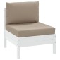 vidaXL Μαξιλάρια Παλέτας 2 τεμ. Taupe Ύφασμα Oxford