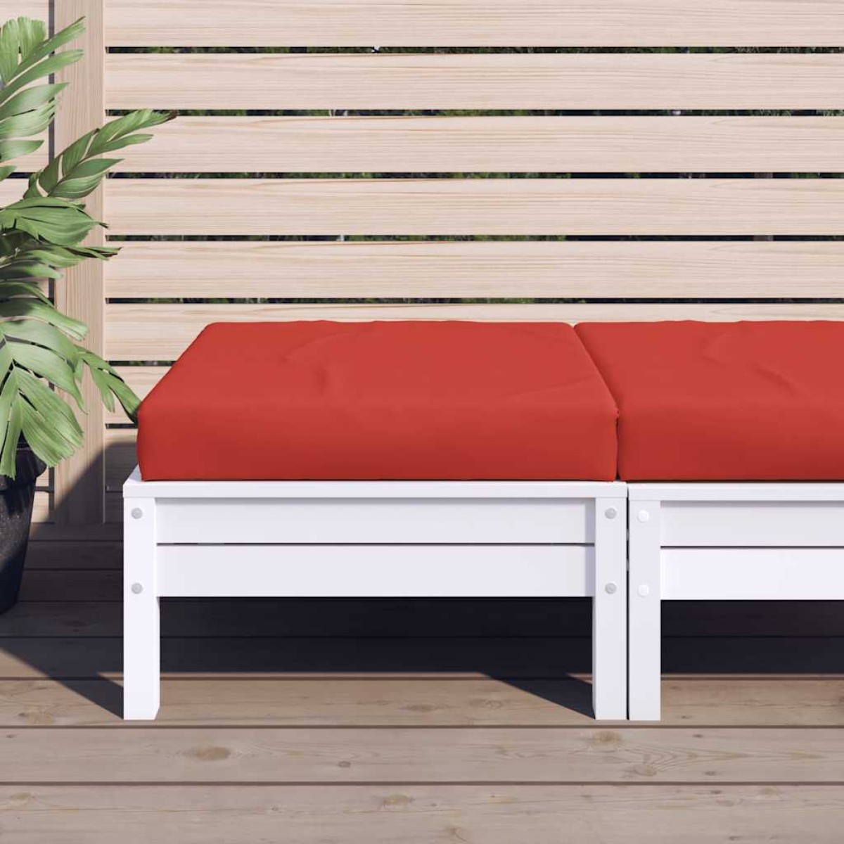 vidaXL Μαξιλάρι Παλέτας Κόκκινο 60x60x9,5 εκ. Ύφασμα Oxford