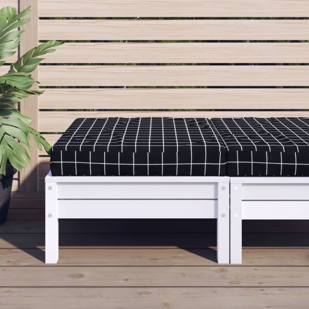 vidaXL Μαξιλάρι Παλέτας Μαύρο Καρό 60 x 60 x 8 εκ. Ύφασμα Oxford