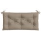 vidaXL Μαξιλάρι Πάγκου Κήπου Taupe 110x50x7 εκ. Ύφασμα Oxford