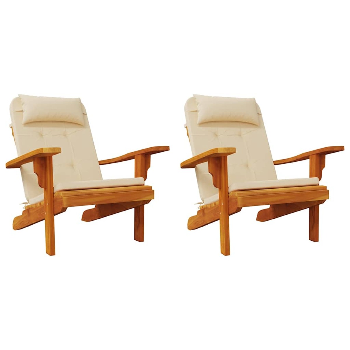 vidaXL Μαξιλάρια Καρέκλας Adirondack 2 τεμ. Μπεζ από Ύφασμα Oxford