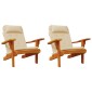 vidaXL Μαξιλάρια Καρέκλας Adirondack 2 τεμ. Μπεζ από Ύφασμα Oxford