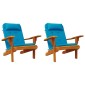 vidaXL Μαξιλάρια Καρέκλας Adirondack 2 τεμ. Γαλάζια από Ύφασμα Oxford