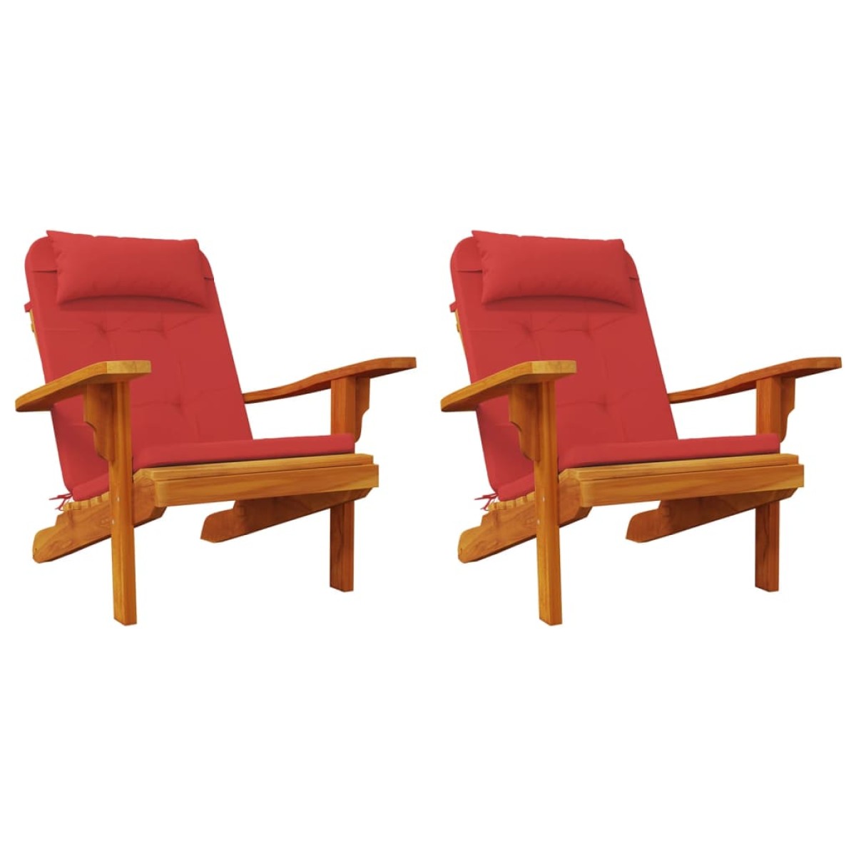 vidaXL Μαξιλάρια Καρέκλας Adirondack 2 τεμ. Κόκκινο από Ύφασμα Oxford