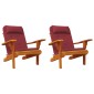 vidaXL Μαξιλάρια Καρέκλας Adirondack 2 τεμ. Μπορντό από Ύφασμα Oxford