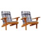vidaXL Μαξιλάρια Καρέκλας Adirondack 2 τεμ. Γκρι Καρό Ύφασμα Oxford