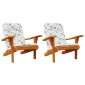 vidaXL Μαξιλάρια Καρέκλας Adirondack 2 τεμ. Σχ. Φύλλα Ύφασμα Oxford