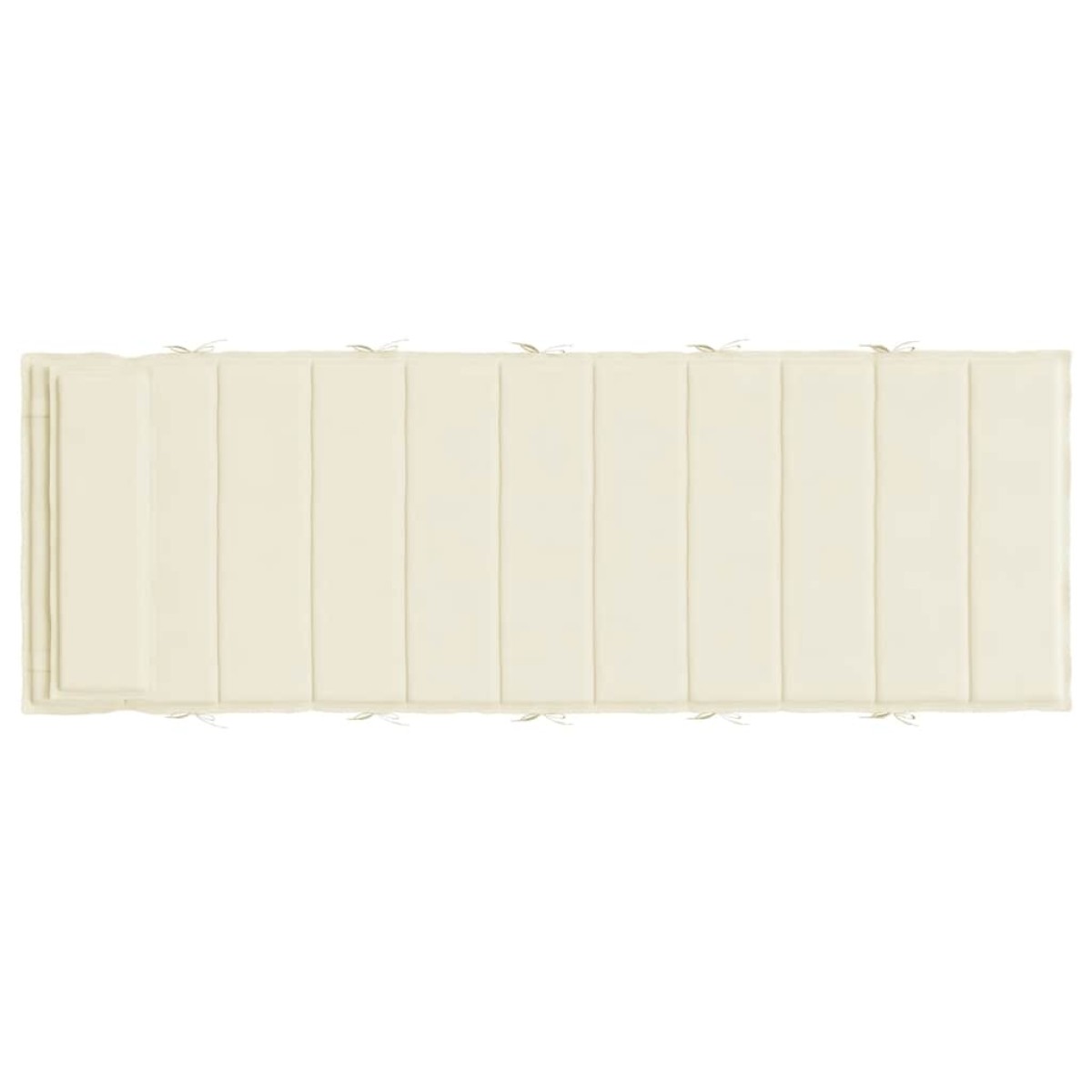 vidaXL Μαξιλάρι Ξαπλώστρας Κρεμ 180x60x4 εκ. από Ύφασμα Oxford