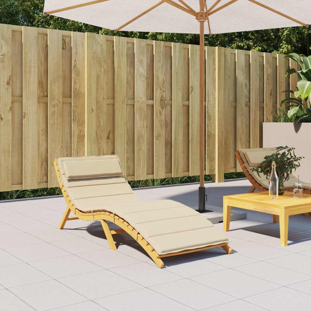 vidaXL Μαξιλάρι Ξαπλώστρας Μπεζ 180x60x4 εκ. από Ύφασμα Oxford