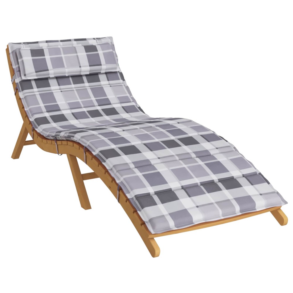 vidaXL Μαξιλάρι Ξαπλώστρας Ήλιου Γκρι 178 x 60 x 4 cm Ύφασμα Oxford