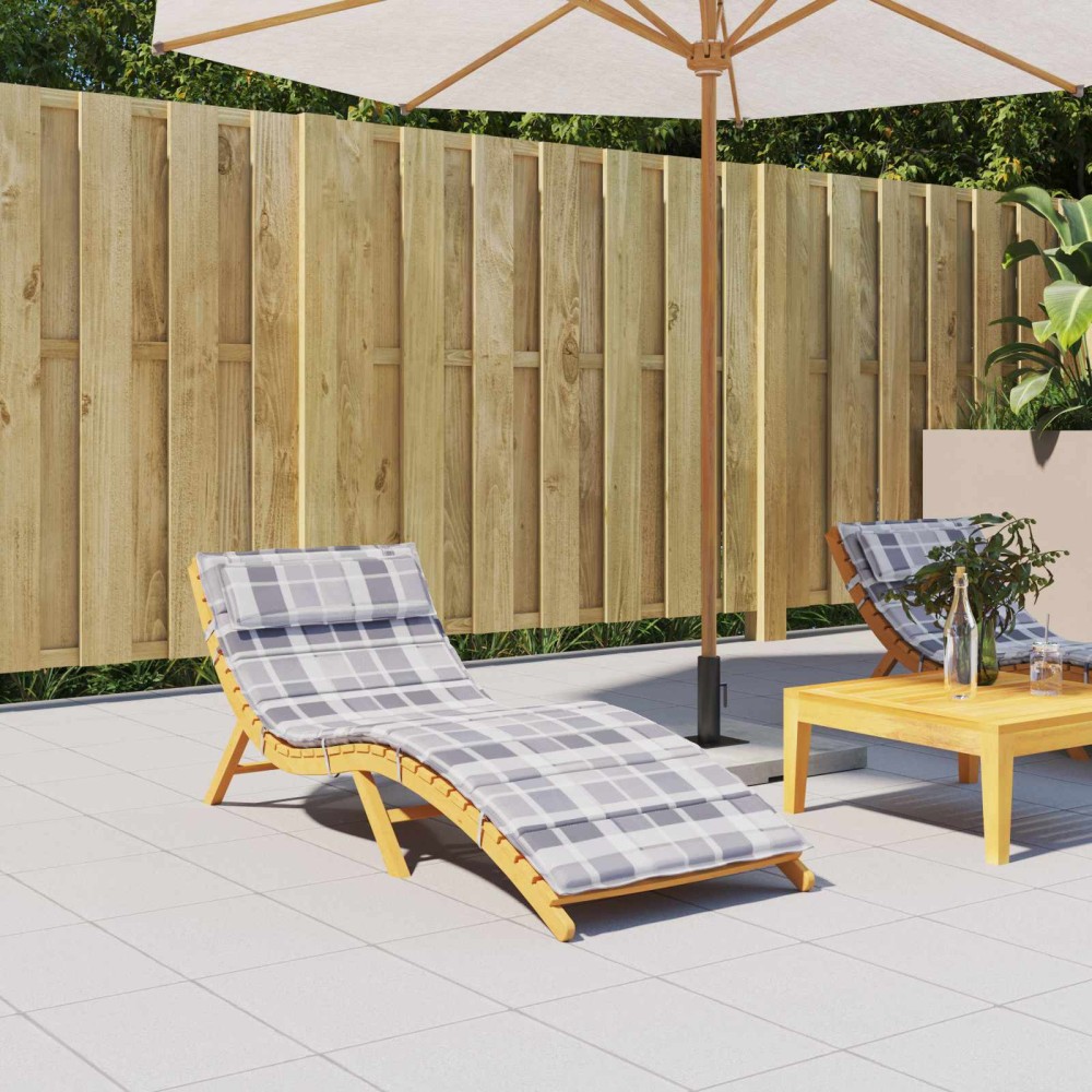 vidaXL Μαξιλάρι Ξαπλώστρας Ήλιου Γκρι 178 x 60 x 4 cm Ύφασμα Oxford