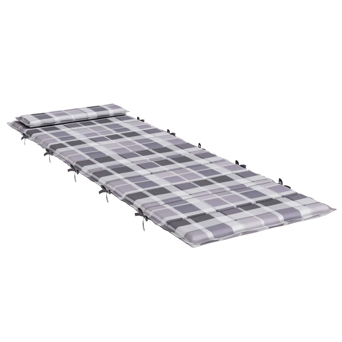 vidaXL Μαξιλάρι Ξαπλώστρας Ήλιου Ύφασμα Oxford Γκρι 178 x 60 x 4 cm