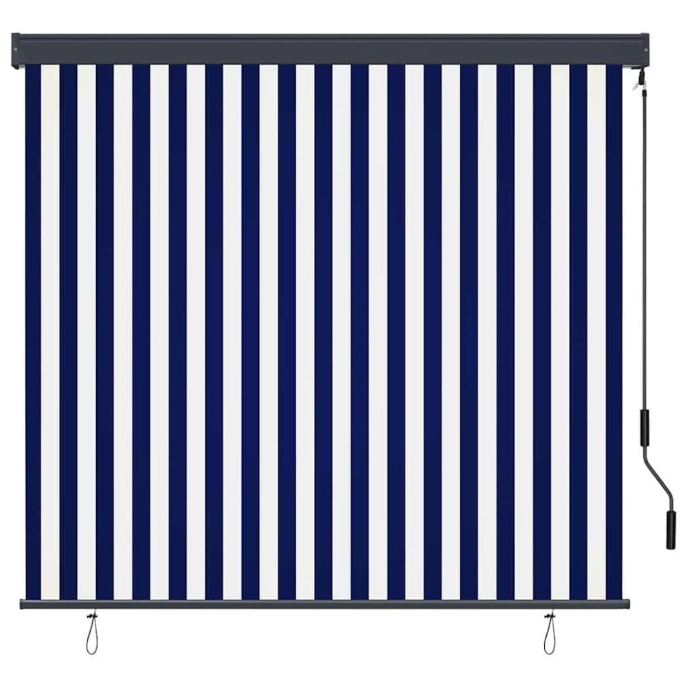 vidaXL Ρόλερ Μπλε και άσπρο 180 x 250 cm Ύφασμα και Αλουμίνιο