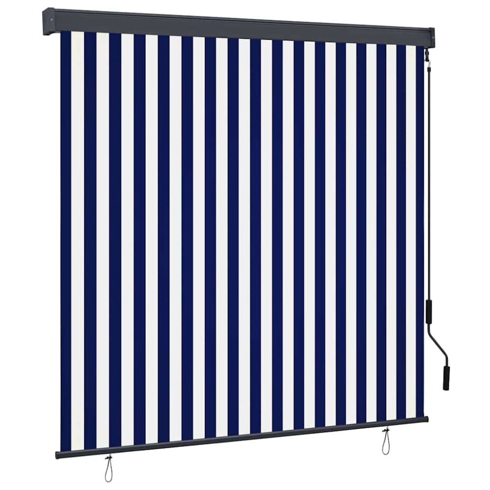 vidaXL Ρόλερ Μπλε και άσπρο 180 x 250 cm Ύφασμα και Αλουμίνιο