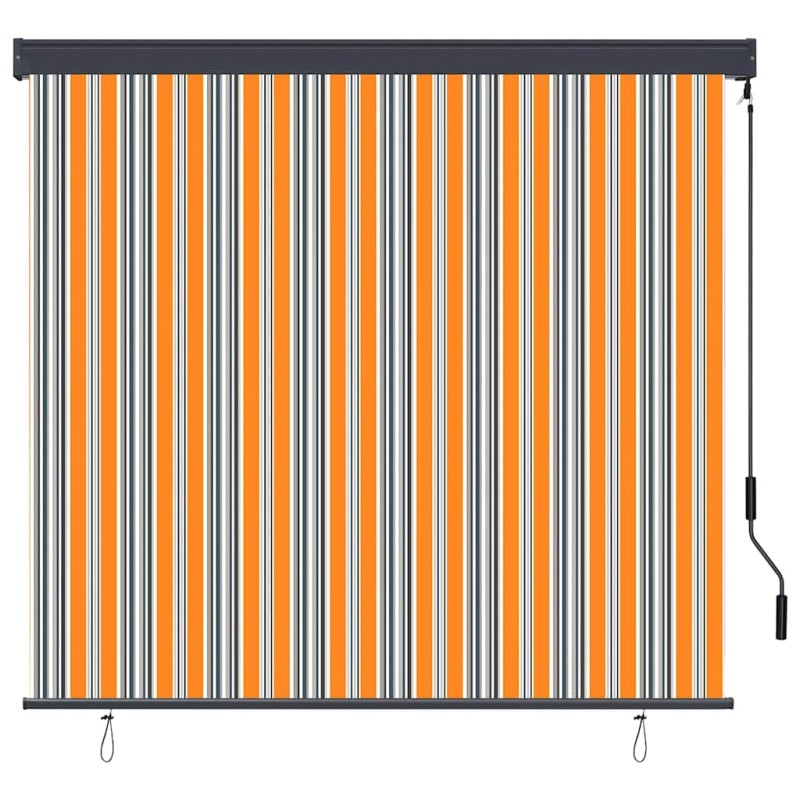 vidaXL Ρόλερ Κίτρινο και Μπλε 180 x 250 cm Ύφασμα και Αλουμίνιο