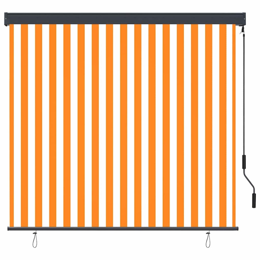 vidaXL Ρόλερ Λευκό και Πορτοκαλί 180 x 250 cm Ύφασμα και Αλουμίνιο