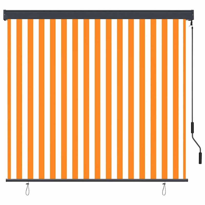 vidaXL Ρόλερ Λευκό και Πορτοκαλί 180 x 250 cm Ύφασμα και Αλουμίνιο