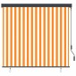 vidaXL Ρόλερ Λευκό και Πορτοκαλί 180 x 250 cm Ύφασμα και Αλουμίνιο