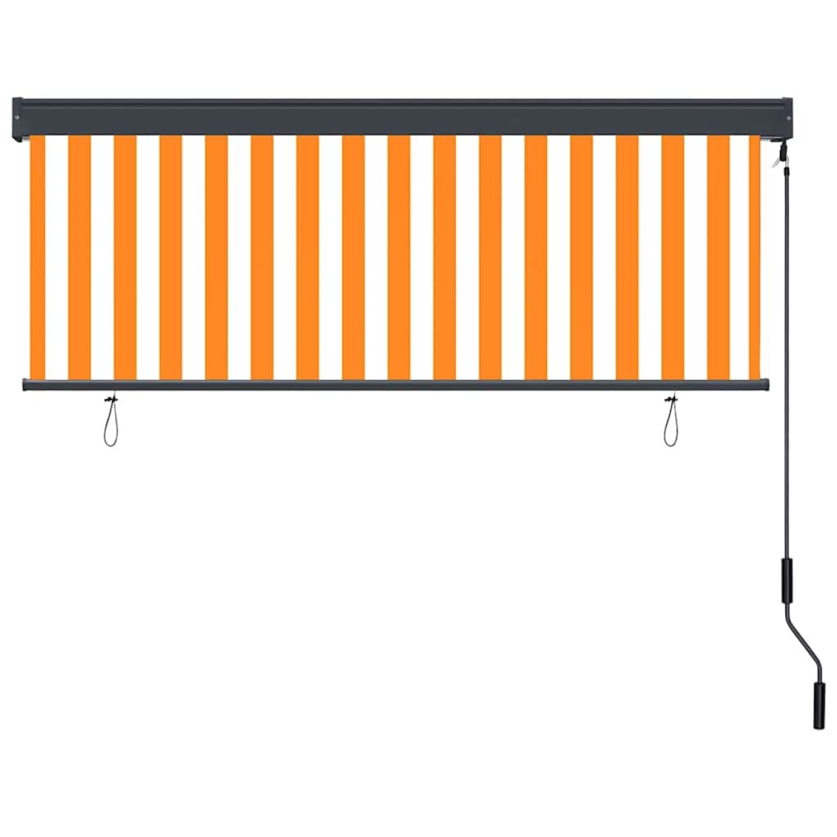 vidaXL Ρόλερ Λευκό και Πορτοκαλί 180 x 250 cm Ύφασμα και Αλουμίνιο