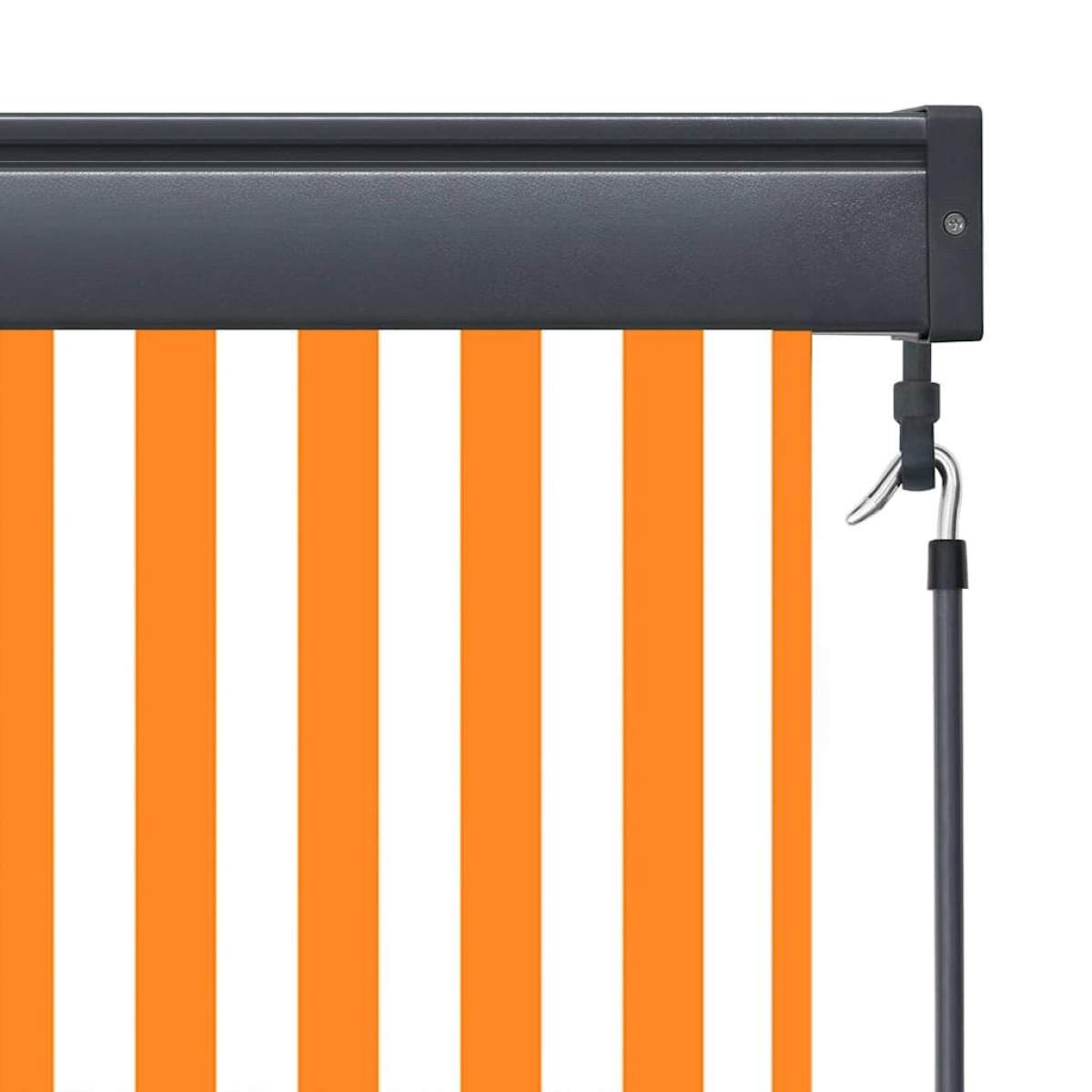 vidaXL Ρόλερ Λευκό και Πορτοκαλί 180 x 250 cm Ύφασμα και Αλουμίνιο