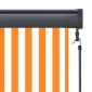 vidaXL Ρόλερ Λευκό και Πορτοκαλί 180 x 250 cm Ύφασμα και Αλουμίνιο