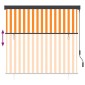 vidaXL Ρόλερ Λευκό και Πορτοκαλί 180 x 250 cm Ύφασμα και Αλουμίνιο