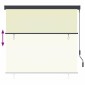 vidaXL Ρόλερ Κρεμ 180 x 250 cm Ύφασμα και Αλουμίνιο