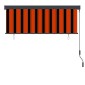vidaXL Ρόλερ Πορτοκαλί και Καφέ 180 x 250 cm Ύφασμα και Αλουμίνιο